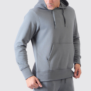 Salva Impex เสื้อสเวตเตอร์มีฮู้ดสีเทาของผู้ชาย, เสื้อสเวตเตอร์แบบมีฮู้ดสั่งตัดแบบดิจิทัลลายเรียบเหมาะสำหรับฤดูใบไม้ร่วง - Product Image 4