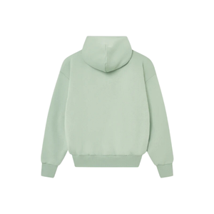 Sweat à capuche oversize à double couche, vert mousse, oversize et court, double couche, 320 g/m² par couche, 70 % coton, 30 % polyester - Product Image 3