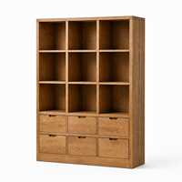 Meuble de rangement ouvert en bois moderne avec tiroir, meuble de salon, buffet