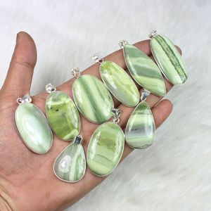 Collier de haute qualité pour femme, plaqué argent, serti d'opale verte, design bohème, bijoux fantaisie, cadeau - Product Image 2