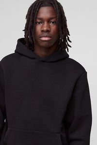 Pull-over à capuche surdimensionné pour hommes avec logo personnalisé EcoSmart Sweat-shirt à capuche en polaire à manches longues en coton épais - Product Image 3