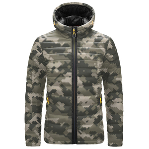 Sublimación de impresión de invierno cremallera puffer abajo chaqueta de esquí - Product Image 1
