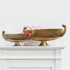 Vase de fleurs dorées en Aluminium en forme de bateau pour centres de Table pour décorations de mariage Design Unique Pots de fleurs en forme de bateau Vase - Product Image 4