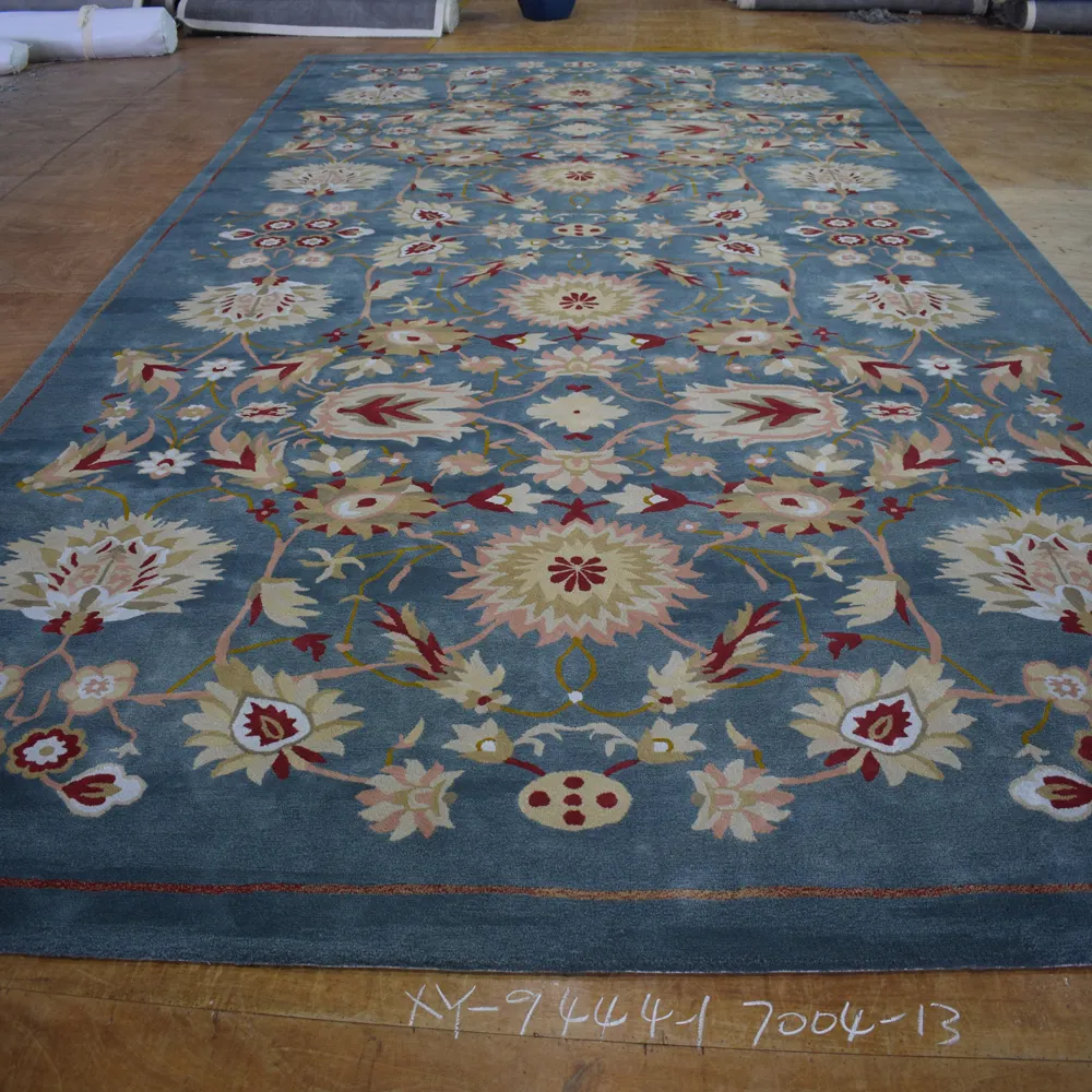 Turkish Oushak Style Hand Tufted Wool Rug Custom Large Oushak Carpet