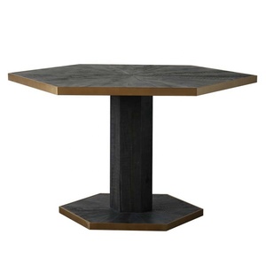 MRS WOODS <span class=keywords><strong>Table</strong></span> de salle à manger <span class=keywords><strong>ronde</strong></span> élégante <span class=keywords><strong>Table</strong></span> à manger italienne noire <span class=keywords><strong>Table</strong></span> à manger en bois personnalisée Mobilier de chambre - Product Image 1