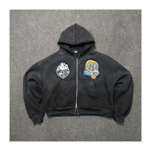 Sweats à capuche de qualité supérieure, coupe ample, tissu de qualité supérieure, molleton de coton 450 GSM, service OEM, conception ODM, dernier design 2025 - Product Image 1