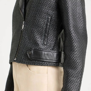 Vestes en cuir de qualité respirante avec fermeture éclair, hiver, OEM, haute qualité, taille personnalisée, mode féminine, logo original - Product Image 6