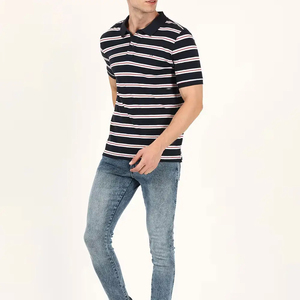 Vente en gros d'usine d'été de polos décontractés bon marché polos en coton à manches courtes pour hommes - Product Image 4
