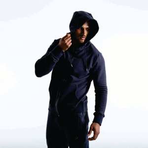 Qualité professionnelle hommes sport course à capuche meilleure vente haute performance longue fermeture éclair sweat vêtements de sport sweat à capuche athlétique - Product Image 1