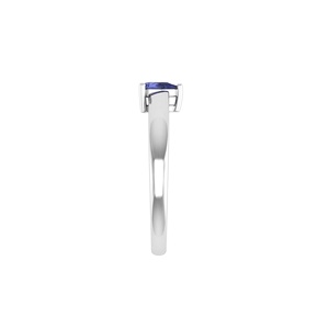 Anello Classico da Donna con Tanzanite Naturale Taglio a Pera 5x3mm in Argento Sterling 925, Gioiello con Gemma - Product Image 1