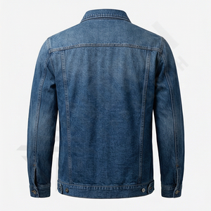 Chaqueta Cortavientos Vaquera Personalizada para Hombre, Diseño Vaquero Lavado con Estilo, Impresión Completa, Revestimiento Frontal, para Uso en Exteriores - Product Image 2
