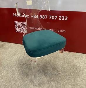 Silla de comedor plegable de acrílico transparente de policarbonato para el hogar, oficina, apartamento, uso en Hotel, diseño moderno - Product Image 4