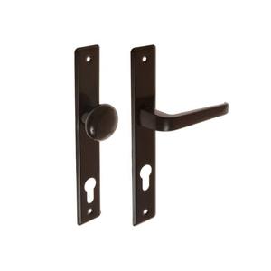 Poignée fixe de porte avec bouton 90, PZ-Marron - Product Image 1