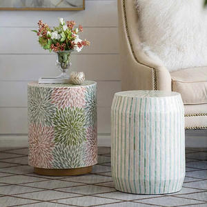 Mesas auxiliares de mosaico con incrustaciones de hueso de Capiz hechas a mano de la mejor calidad para habitaciones - Product Image 3