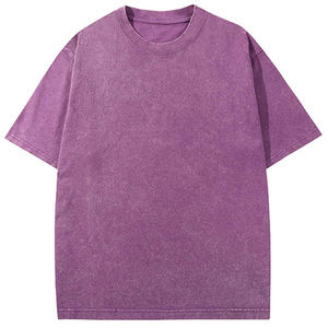 Camiseta de Alta Calidad con Lavado Ácido, Camisetas de Hombre de Primera Calidad al por Mayor, Proveedor de Camisetas de Manga Corta con Ribete de Color en Pakistán - Product Image 1