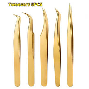 แหนบขนตาแบบกำหนดเองที่มีด้ามจับหัวใจแหนบต่อขนตาพร้อมที่หนีบขนตา - Product Image 1