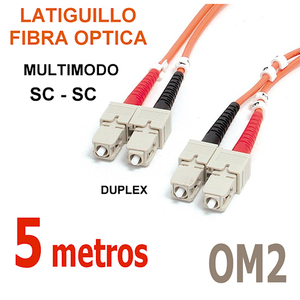 สายแพทช์ไฟเบอร์ออปติก SC-SC OM2 ดูเพล็กซ์ 5 เมตร - Product Image 1