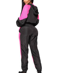 Nueva moda 2026, conjunto de chándal cortavientos liso para hombre, ropa de entrenamiento Vintage a prueba de viento, chándal cortavientos de tamaño Ovrsized para hombre - Product Image 4