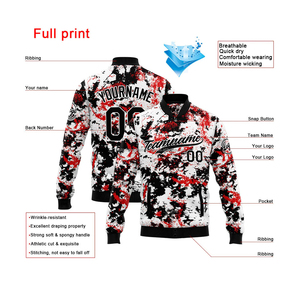 Chaqueta universitaria personalizada con logotipo frontal de cuello levantado bordado intrincado-Modelo de patrón detallado de lana y cuero 2017 - Product Image 2