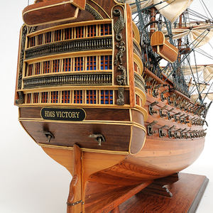 Réplica Náutica de Madera de Cedro del HMS Victory, Decoración Antigua Coleccionable, Regalo Temático, Soporte de Exhibición para Hogar u Oficina, Artesanía - Product Image 3