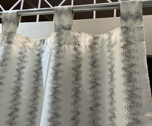 Cortinas de Algodón Tejido Premium con Bolsillo para Varilla, Personalizables, Ecológicas, Duraderas, Elegantes, Translúcidas, con Patrón Geométrico, para Toda Temporada - Product Image 3