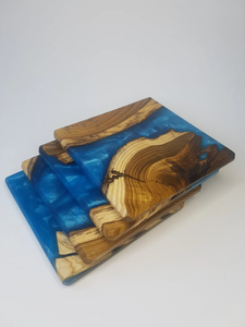 Posavasos para servir té de nuevo diseño, resina epoxi multifuncional y tapete de té de madera de acacia, vajilla de pago, utensilios de cocina para el hogar y la cocina - Product Image 2