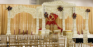 Exclusivo indio FRP boda Palacio Mandap Premium calidad Blanco redondo Mandapam venta al por mayor boda Mandap proveedor DST exportaciones - Product Image 5