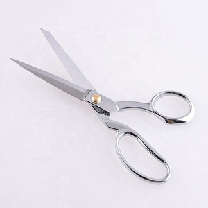 Ciseaux de couture professionnels robustes de qualité industrielle bricolage lame en acier inoxydable tranchante en alliage de zinc plaqué argent - Product Image 2