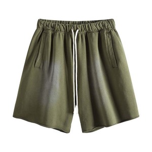 Pantalones Cortos Casuales de Verano para Hombre, de Alta Calidad, con Logotipo Personalizado, Lavado Ácido, 100% Algodón, Diseño Sólido, Secado Rápido, Transpirables, Cintura Elástica - Product Image 3