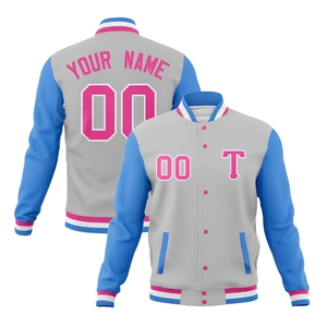 แจ็กเก็ตเลตเตอร์แมนแขนเสื้อหนังขนสัตว์เสื้อกันหนาวมหาวิทยาลัย - Product Image 5