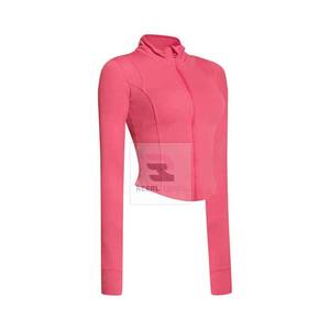 Vêtements de sport Hauts de yoga Logo personnalisé Veste de sport zippée à manches longues pour femmes - Product Image 6