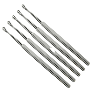 Limpiador de oídos médico de acero inoxidable Juego de instrumentos de cuchara removedor de cerumen manual - Product Image 4
