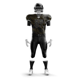 Personnalisé W4G 100% Polyester Respirant Football Américain Maillots Shorts Ensemble Séchage Rapide Transfert De Chaleur Imprimé Plus La Taille - Product Image 2