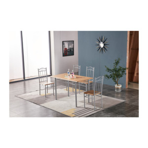 Set Tavolo con 4 Sedie (120x70) in Legno Chiaro - Product Image 1