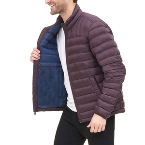 Veste à bulles d'hiver à la vente chaude pour hommes, veste matelassée légère et chaude pour l'extérieur, veste régulière - Product Image 3