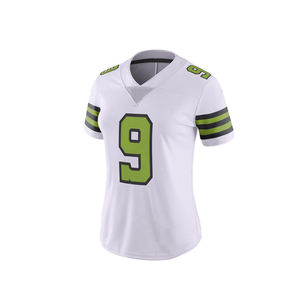 Camiseta de fútbol americano transpirable de poliéster 100% de secado rápido de buena calidad, camiseta de fútbol americana lisa con cuello en V - Product Image 5