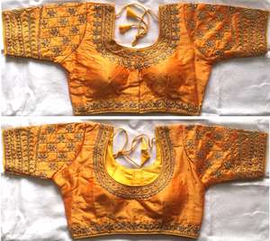 Beau chemisier en soie avec codage de fil et protection solaire réversible au travail manuel lourd pour les occasions de fête - Product Image 4