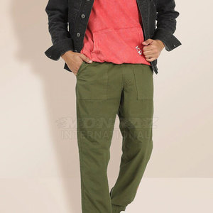 Concevez votre propre logo, pantalon cargo 100% coton, coupe droite, décontracté, léger, respirant, séchage rapide, haute qualité, best-seller - Product Image 5