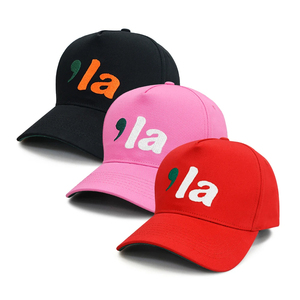 Casquettes de baseball OEM avec logo personnalisé Casquettes de sport à bord incurvé rose vif Logo brodé Casquette de baseball bicolore Vente en gros de quantité minimale de commande bas - Product Image 5