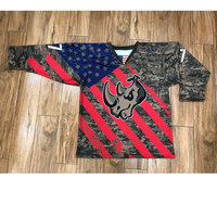 Jersey Hoki Es Kualitas Tinggi Harga Terjangkau Warna Dapat Disesuaikan 100% Poliester Bahan Bernapas Logo Kustom-Pakaian Olahraga