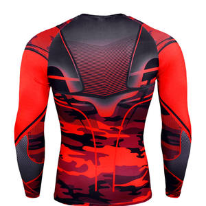 OEM Sublimation Print Custom Logo Fitness <b>Rashguards</b> Custom Rash Guard Best Sale Workout Compression Shirts - Product Image 2