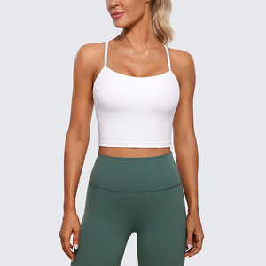 Débardeur dos nu à bretelles pour femmes Sexy Slim Fit Yoga Gym Sports Vest Activewear Sleeveless Summer Workout Crop Shirt - Product Image 1