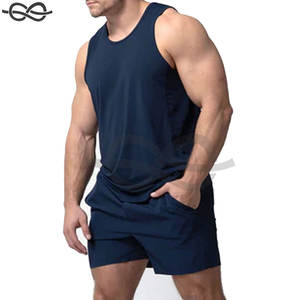 Débardeur bleu marine haute performance pour hommes vêtements de sport légers et confortables évacuant l'humidité modes de vie actifs - Product Image 2