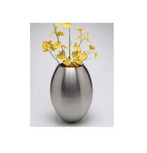 Elegante florero de metal con acabado antiguo para decorar salas de estar, mesas de comedor y otros espacios interiores del hogar de primera calidad - Product Image 1