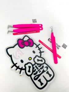 Tuile de cils en acrylique personnalisé et durable pour Halloween Hello Kitty avec aimant pour pince à épiler pour extension de cils Tuile de cils personnalisée disponible - Product Image 6