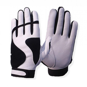 Gants de sport en cuir à doigts entiers, orange et blanc, fermeture auto-agrippante, unisexe, respirants, antidérapants, sangle de poignet réglable - Product Image 2