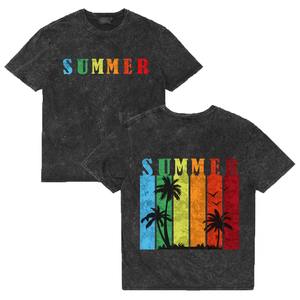 Été/Printemps Coton Polyester Solide Vente en Gros Tees Heavyweight Acid Wash Boxy Fit Men Casual Crew Neck T Shirts Bangladesh - Product Image 5