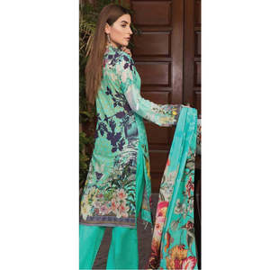 Traje de 3 piezas sin coser Zobia Noor con bordado digital - 005 - Product Image 3
