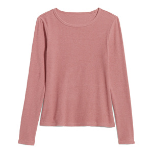 Camisetas recortadas de manga larga con cuello redondo para mujeres jóvenes, ropa de punto de diseño personalizado OEM de buena calidad para mujeres de Bangladesh - Product Image 1