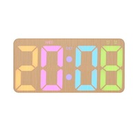 5803-5804 LED Digitale Wanduhr Farbdisplay Temperatur Datum Wochentag Doppelter Wecker Timer Einstellbare Helligkeit Nachtlicht